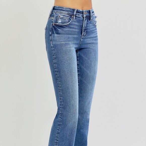 Risen Tummy Control High Rise Jeans Straight Cut Relaxed Fit Size 9/29 - Picture 4 of 6